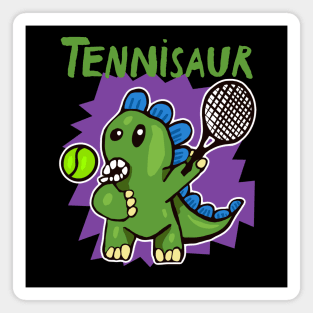 Tennisaur - Dinosaur Playing Tennis Magnet